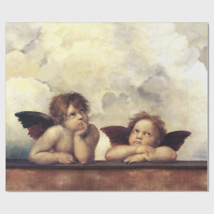 Papel De Regalo ANGELS /Winged Cherubs, Navidades