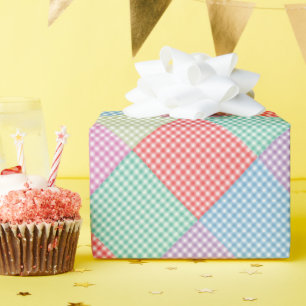 Papel De Regalo Angled Gingham Patchwork