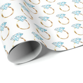 Papel De Regalo Anillo de compromiso de diamantes