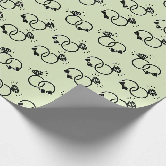 Papel De Regalo Anillos de boda para los regalos de compromiso Pas (Esquina)