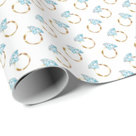 Papel De Regalo Anillos de Bodas de diamantes