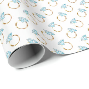 Papel De Regalo Anillos de Bodas de diamantes