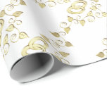 Papel De Regalo Anillos de bodas elegantes del oro<br><div class="desc">Atracción de alianzas de boda elegantes del oro en un fondo blanco. Este papel de envoltorio para regalos felicitará su regalo. Hecho con los gráficos de vector de alta resolución. el 100% Personalizar-capaz. VEA MÁS DISEÑOS EN: diseño original de http://www.zazzle.com/designsbydonnasiggy* por el © 2016 de Donna Siegrist. Si usted hace...</div>