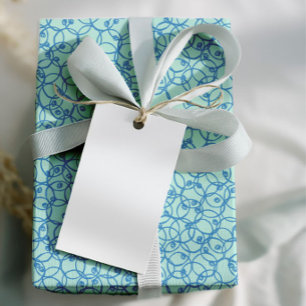 Papel De Regalo Anillos de garabato de cobalto – patrón moderno mi