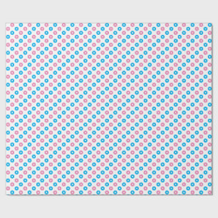 Papel De Regalo Anillos rosas y azules