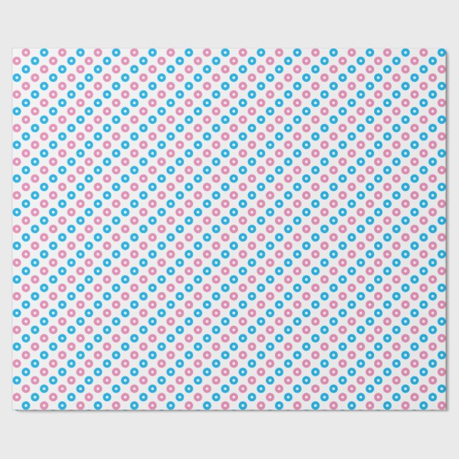 Papel De Regalo Anillos rosas y azules (Costura)