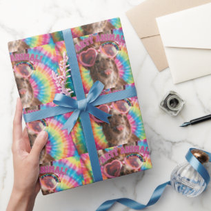 Papel De Regalo Animal de Fiesta - Burro Divertido con Gafas de So