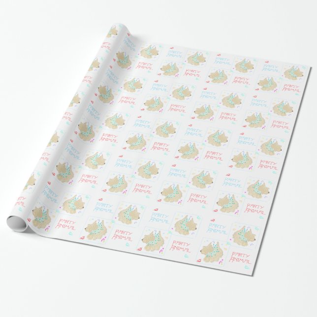 Papel De Regalo Animal de fiesta Terrier Escocés (Desenrollado)