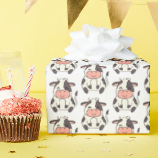 Papel De Regalo Animal de granja de vacas amigable