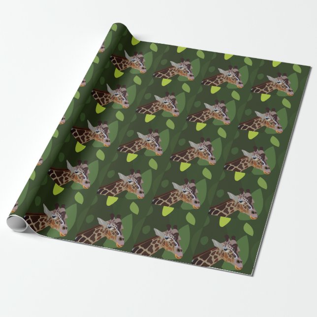 Papel De Regalo Animal Jirafa  (Desenrollado)
