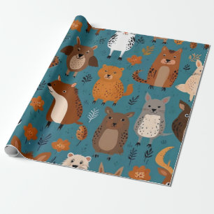Papel De Regalo Animales Adorables
