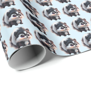 Papel De Regalo Animales adorables de bosque, amigos de la madera 