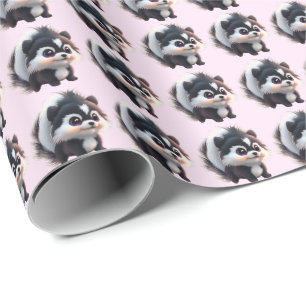 Papel De Regalo Animales adorables de bosque, amigos de la madera,