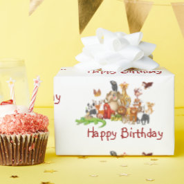 Papel De Regalo Animales cortos