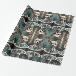Papel De Regalo Animales de Buddies en tiempo de baño