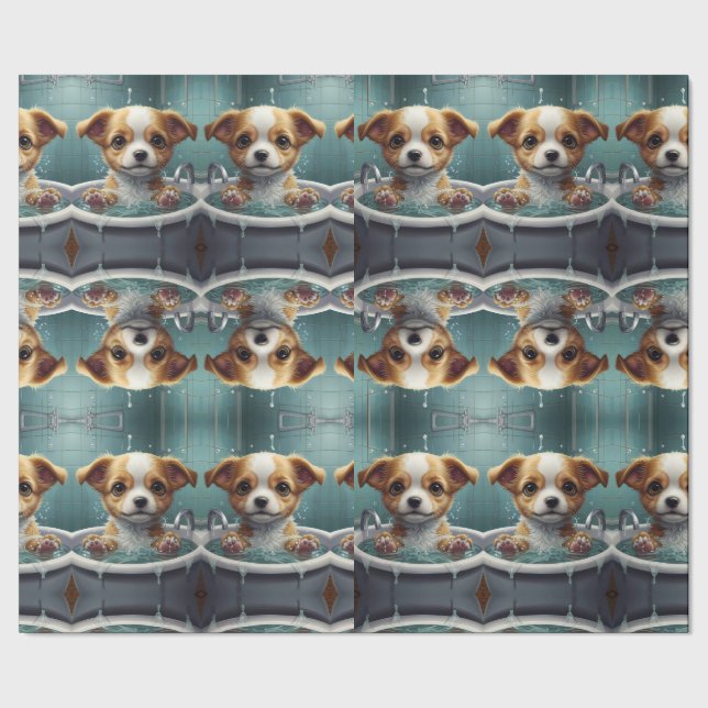 Papel De Regalo Animales de Buddies en tiempo de baño (Costura)