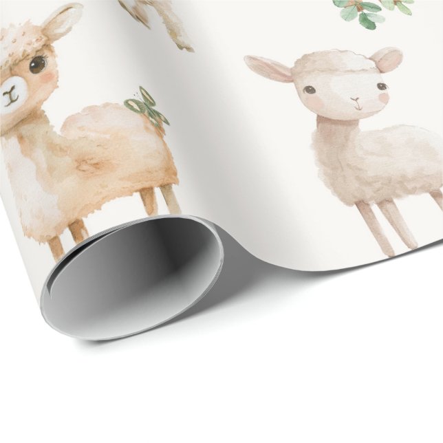 Papel De Regalo Animales de cría de bebés (Esquina del rollo)