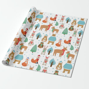 Papel De Regalo Animales de invierno