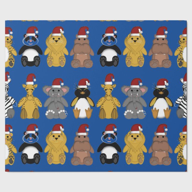 PAPEL DE REGALO ANIMALES DE JUNGLE CUIDADOS EN SANTA ODIO ENVASES (Costura)