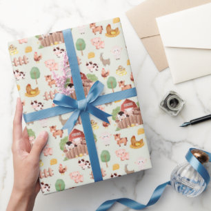 Papel De Regalo Animales de la granja
