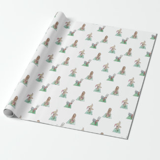Papel De Regalo Animales de Navidades de yoga