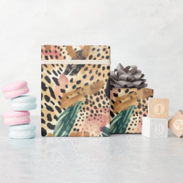 Papel De Regalo Animales de Safari Dibujos de Pieles Patrones Sava