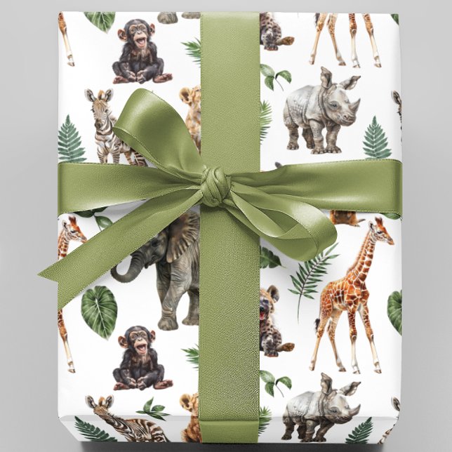 Papel De Regalo Animales de Safari para Bebés (Subido por el creador)