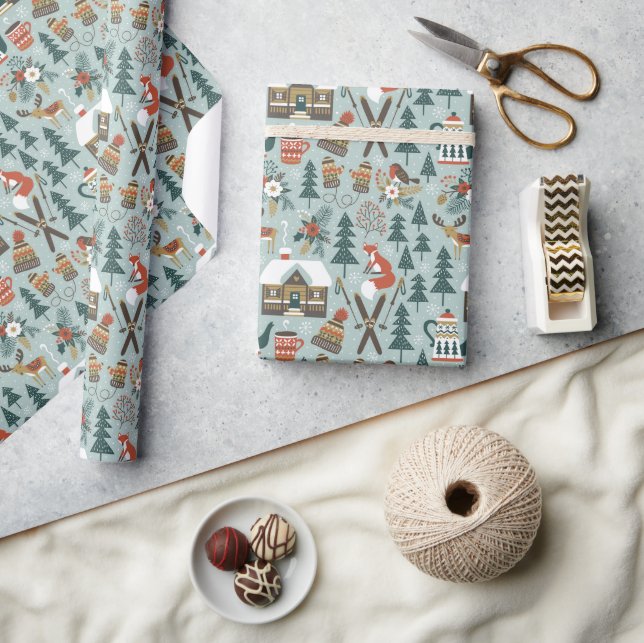 Papel De Regalo Animales de Woodland de Navidades Cutes (Artesanía)