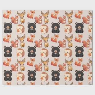 Papel De Regalo Animales del Bosque