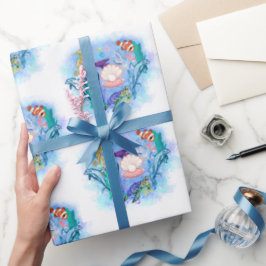 Papel De Regalo Animales del Mar del Océano Índico