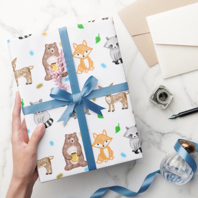 Papel De Regalo Animales forestales Criaturas de bosques (Regalar)