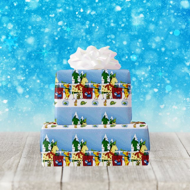 Papel De Regalo Animales mascotas aman a los Navidades envolviendo (Subido por el creador)