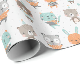 Papel De Regalo Animales neutrales en género en colores suaves