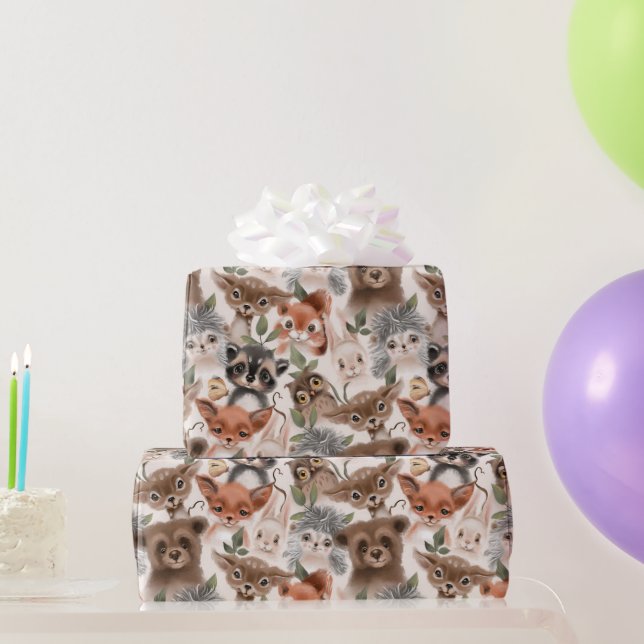 Papel De Regalo Animales para bebés de Woodland (Regalos de fiesta)