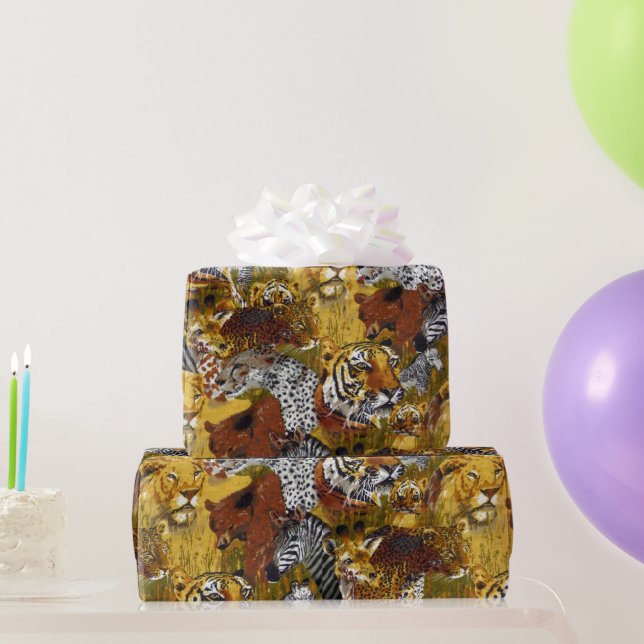Papel De Regalo Animales salvajes (Regalos de fiesta)