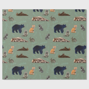Papel de Regalo Animales Salvajes Amigos del Bosqu