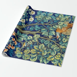 Papel De Regalo Animales y flores, bosque, William Morris