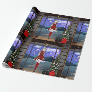Papel De Regalo Anime Style Girl Christmas Wrapping Paper