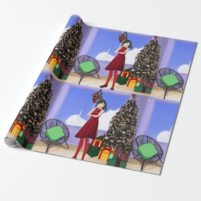 Papel De Regalo Anime Style Wrapping Paper (Desenrollado)
