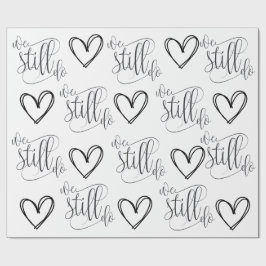 Papel De Regalo Aniversario boda Tema blanco y negro