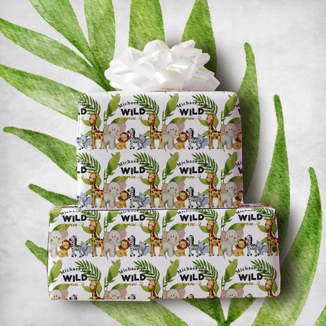 Papel De Regalo Aniversario de la fauna salvaje de una jungla (Subido por el creador)