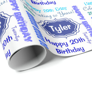 Papel De Regalo Aniversario del Arte del Subterráneo Feliz   Perso