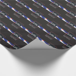 Papel De Regalo Aniversario del empleado de la policía, felicitaci