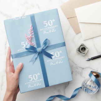 Papel De Regalo Aniversario personalizado moderno minimalista eleg