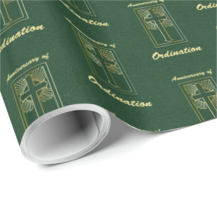 Papel De Regalo Aniversario sacerdote de cuero natural