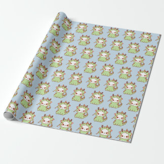 Papel De Regalo Año del Dragón Mochi Kawaii Año Nuevo 2023