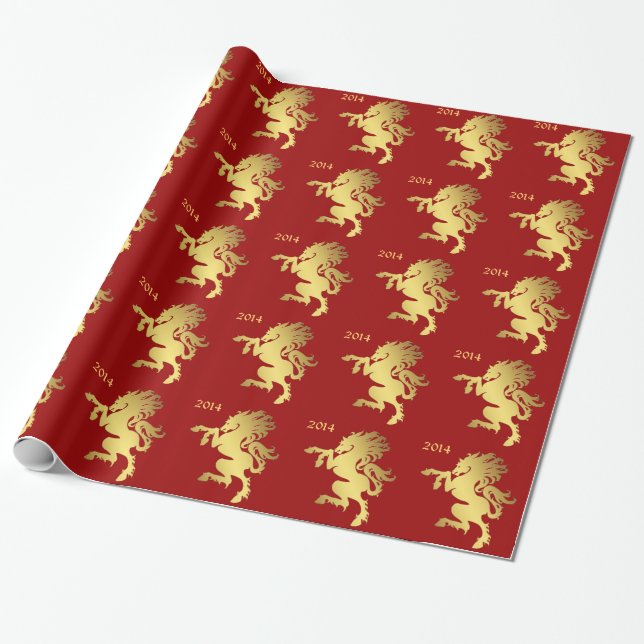 Papel De Regalo Año del rojo del caballo (Desenrollado)
