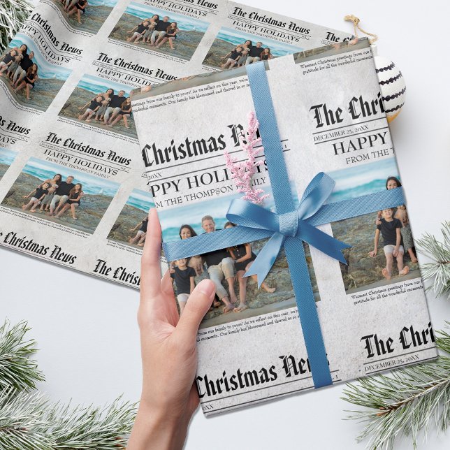 Papel De Regalo Año En Revisión Periódico Navidades Personalizados (Subido por el creador)