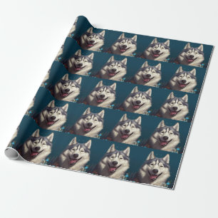 Papel De Regalo Año Nuevo del Malamute de Alaska