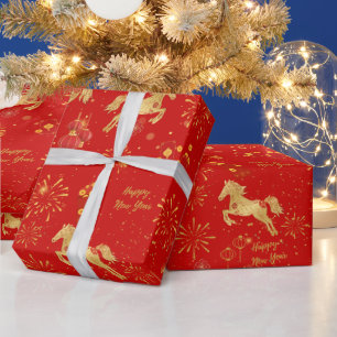 Papel De Regalo Año Nuevo Lunar 2026   Año del caballo
